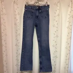 ZARA フレアカットデニムパンツ 32
