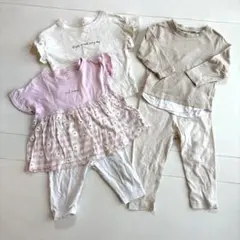 ベビー服セット（フリル・花柄・~95cm）