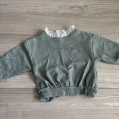 フリル付きトレーナー 110cm ミントグリーン