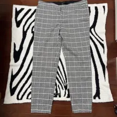 ZARA ウーマン　ギンガムチェックパンツ　Lサイズ