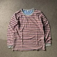 UNIQLO ボーダー カットソー ロンT XL リンガー 長袖 OLD XL