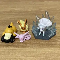ポケモン フィギュア 4体セット コダック ブースター エーフィ アローラロコン