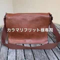 OLD GAP　牛革　ブラウン　メッセンジャー　ショルダーレザーバッグ　美品 希少 オールド GAP ブラウンレザー 牛革 メッセンジャーバッグ