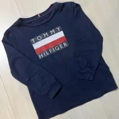 【TOMMY HILFIGER】Tシャツ 長袖 ロンT ネイビー 男女兼用