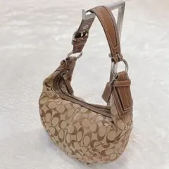 ★人気★ COACH ソーホー シグネチャー ホーボーバッグ F10074