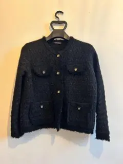 ツィードジャケット ノーカラージャケット