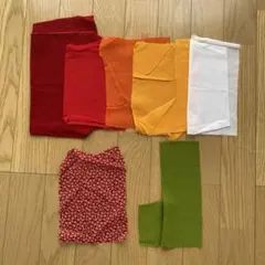 一越ちりめん　はぎれ　7色セット