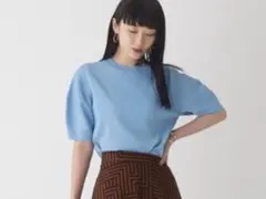 OPAQUE.CLIP トップス カットソー ニットソー コクーンスリーブ Ｌ