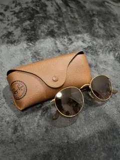 Ray-Ban ラウンドサングラス ゴールド