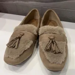しまむら タッセルローファー M ベージュ