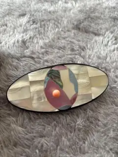 本珊瑚のバレッタ