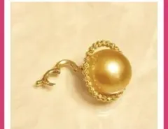 入手困難レアアイテム！18Kイエローゴールドパール　チャーム