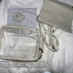 ☆美品☆推し入れ ぬいぐるみバッグ 痛バ 推し活バッグ（レッド×グレー 