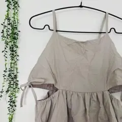 【美品】しまむら L キャミソール ポワン ベージュ 妊婦 マタニティ リボン