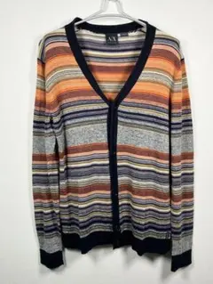 236B【美品】AX ARMANI EXCHANGE ボーダー カーディガン M