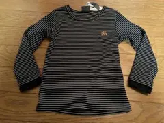 NUA バースデイ　ボーダー 長袖Tシャツ 95cm ブラック