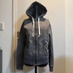【クリーニング済】Polo Ralph Lauren グレー フルジップパーカー