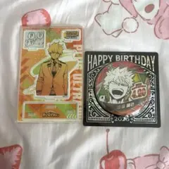 ヒロアカ　爆豪勝己　バースデー　ジオラマフィギュア　＆　缶バッチ　ジャンショ