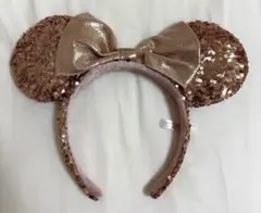 ミニーマウスカチューシャ スパンコールピンク