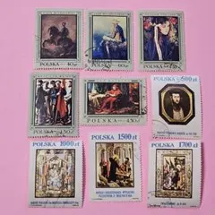 ポーランド 使用済切手 『絵画・美術』44枚セット
