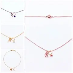 ２way♡ネックレス ブレスレット アンクレット♡ ピンク ゴールド シルバー