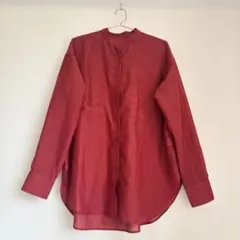 【値下げ】LOWRYS FARM シアーブラウス 赤 Fサイズ　長袖