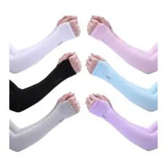 6色紫外線対策 日焼け防止 吸汗速乾  2点セット