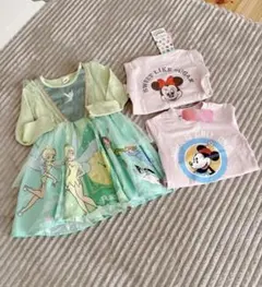 ティンカーベルドレスとミニーマウス トップス おまとめ売り 90cm