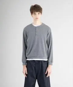 wym lidnm AZE H/S KNIT HENLEY Lサイズ　グレー WYM LIDNM セーター ニット AZE H/S KNIT HENLEY メンズ : ZOZOTOWN