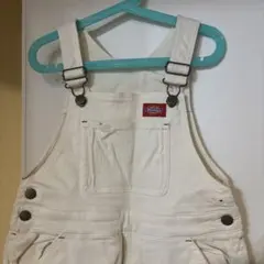 （中古）Dickies✴︎マーキーズ✴︎ホワイトオーバーオール