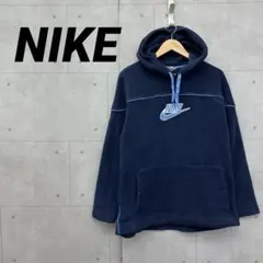 NIKE ナイキ フリース パーカー プルオーバー OLD 00s XL 紺
