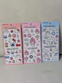 ★PETAMELLOW★✴ステッカー✴【 3種セット】 ★サンリオ★【正規品】