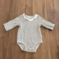 petit main ボーダー ロンパース 70cm