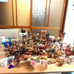 ◇昭和レトロ 貝殻細細工 こけし人形 海女人形 親子亀 河童 珊瑚