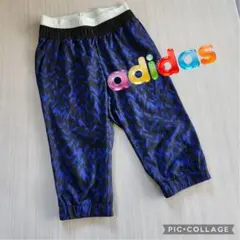 adidas アディダス 7分丈 ジョガーパンツ ブルー ブラック S
