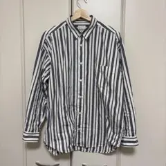 【美品】エディフィス × トーマスメイソン オーバーサイズ長袖 ストライプシャツ