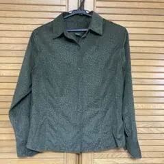 オリーブグリーン 長袖シャツ レディース