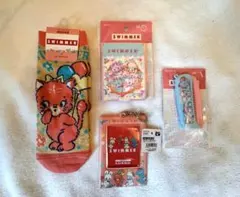 SWIMMER 雑貨4点セット 靴下 ミラー コーム カードケース
