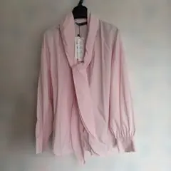 ZARA ピンク コットン 長袖シャツ リボンデザイン