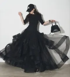 ANDREA&Co. AUBREY ボリュームフリルチュールスカート アイボリー