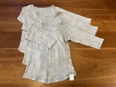 長袖肌着 95 おまとめ アカチャンホンポ グレー 綿 3点セット ベビー肌着