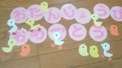 お誕生日おめでとう　壁面飾り