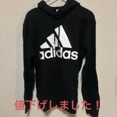新品タグ付きadidas フード付きパーカー M 黒