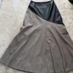 Mila Owen フレアスカート M グレー ブラック