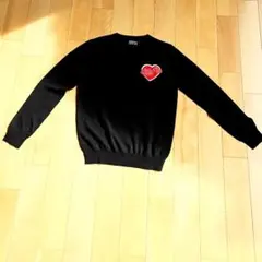Markus Lupferマーカス・ルプファー 黒ニットS 赤ハート＆リップ