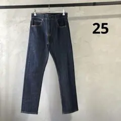 美品 ユニクロ +J セルビッジストレートジーンズ 25 股下67.5補正済