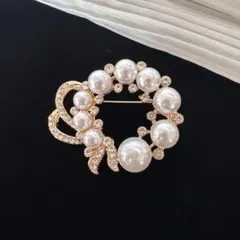 【A-3】パール フラワー ブローチ コサージュ フォーマル 入学 卒業