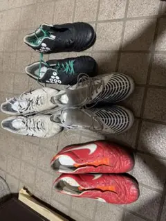 ニートの断捨離様用 adidas サッカースパイク ホワイト レッド - メルカリ