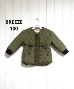 ＊BREEZE＊キルティングジャケット カーキ 100cm（コラボ商品）