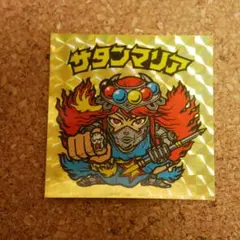 当時物】旧ビックリマン 第5弾ヘッド サタンマリア 魔戦神 銀プリズム